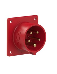 Wtyczka siłowa tablicowa 16A 5P 400V IP44 czerwona
