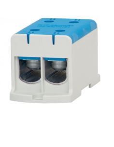 Złączka LZ 2x240/2x240mm2 niebieska na szynę TH35