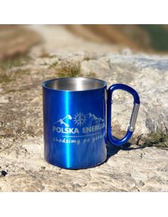 Kubek z karabińczykiem CAMP 250ml grawerowany