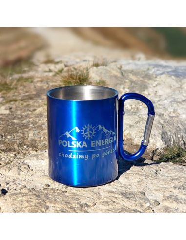 Kubek z karabińczykiem CAMP 250ml grawerowany