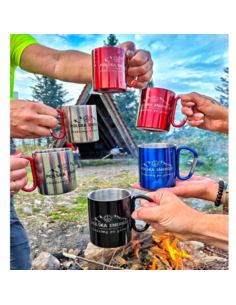 Kubek z karabińczykiem CAMP 250ml grawerowany 2