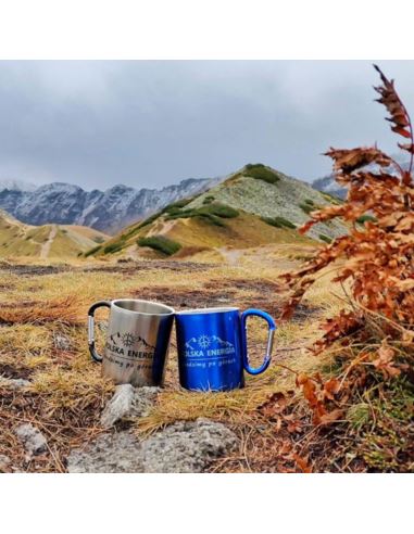 Kubek z karabińczykiem CAMP 250ml grawerowany