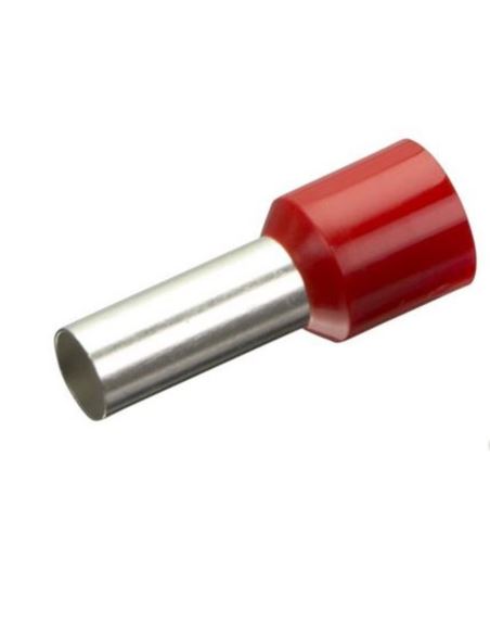 Końcówka tulejkowa izolowana HI 10/18 czerwony DIN