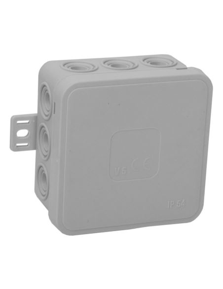 Puszka V5 75x75x41mm n/t IP54 12-wlot.klik popiel