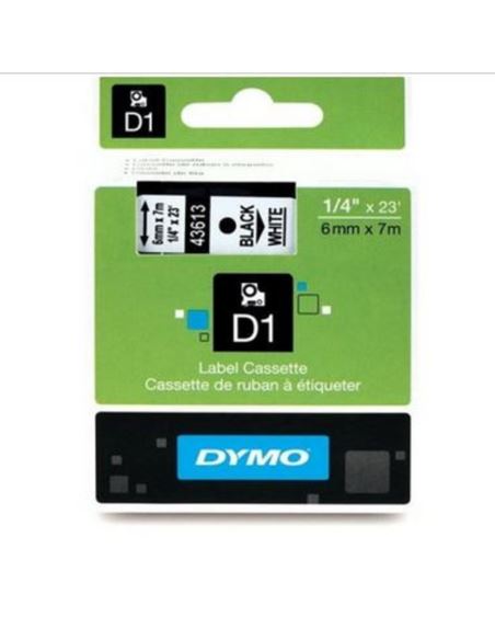 Taśma drukarki DYMO D1 - 6mm x 7m czarny / biały