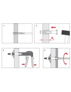 Kołek metalowy typu MOLLY 4x52 2