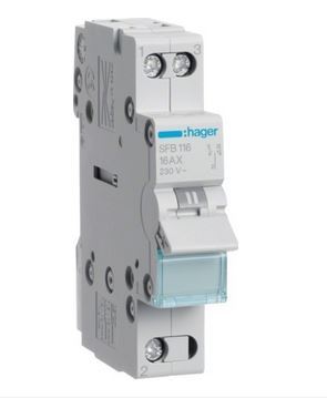 Przełącznik SFB116 16A 1P modułowy 1-0-2 Hager