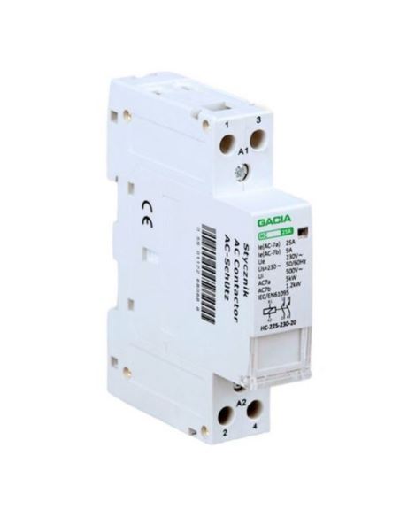 Stycznik modułowy VCX 1P/2T/25A 2NO 230V