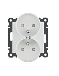 Lumina Gniazdo z/u podwójne 16A/250VAC białe