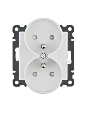 Lumina Gniazdo z/u podwójne 16A/250VAC białe