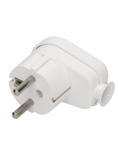 Wtyczka kątowa WT-16U UNI-SCHUKO 16A biała 250V