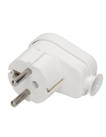 Wtyczka kątowa WT-16U UNI-SCHUKO 16A biała 250V
