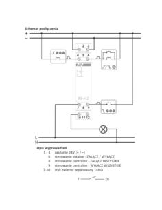 Przekaźnik bistabilny BIS-412M 230V grupowy pamięć 2