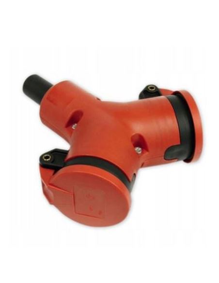 Rozgałęźnik podwójny herm.16A 230V IP44