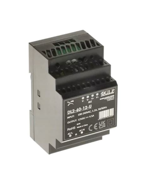 Zasilacz DL2-60-12-U 12V/4,5A/54W na szynę DIN reg