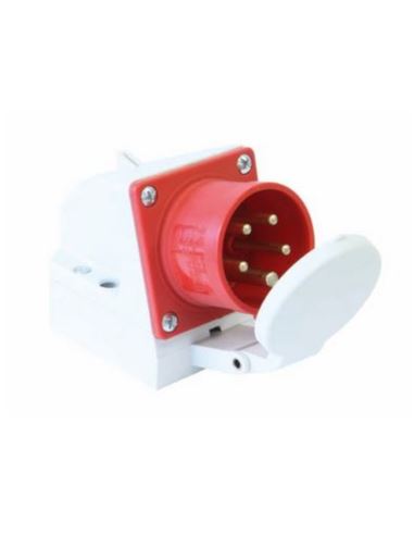 Wtyczka odbiornikowa 32A 5P 400V IP44 z klapką