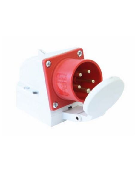 Wtyczka odbiornikowa 32A 5P 400V IP44 z klapką