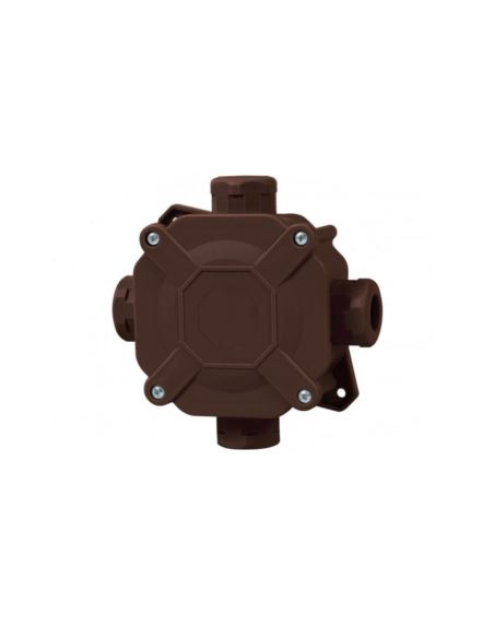 Puszka hermetyczna F11 z zaciskiem - brązowa IP67
