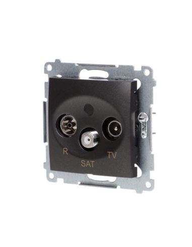 Simon55 Gniazdo antenowe RTV-SAT koń.czarny mat