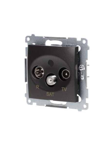 Simon55 Gniazdo antenowe RTV-SAT koń.czarny mat