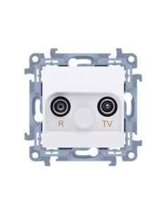 Simon10 Gniazdo RTV końcowe 1DB białe