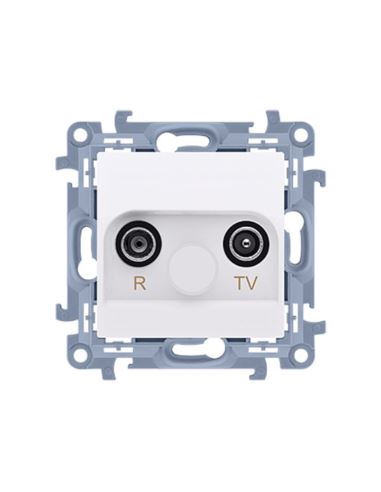 Simon10 Gniazdo RTV końcowe 1DB białe