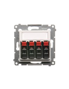 Simon54 Gniazdo głośnikowe 4-krotne z polem opis.