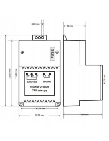 Transformator TR 40VA AWT150 centrali alarm. SATEL