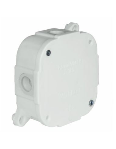 Puszka n/t IP44 4 wkręty z zaciskami biała