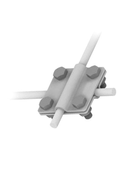 Złącze krzyżowe do uziomu 4-otw. F61.1  3 blaszki