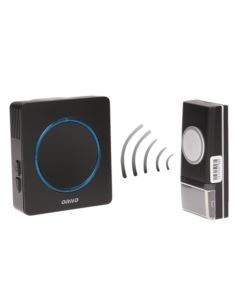 Dzwonek OPERA DC bateryjny czarny IP44 100m