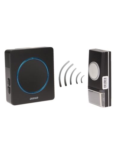 Dzwonek OPERA DC bateryjny czarny IP44 100m