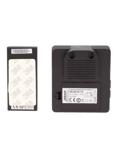 Dzwonek OPERA DC bateryjny czarny IP44 100m