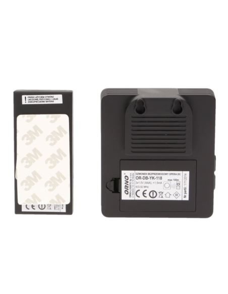 Dzwonek OPERA DC bateryjny czarny IP44 100m