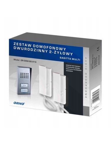 Domofon 2-rodzinny ORNO Vibell SAGITA