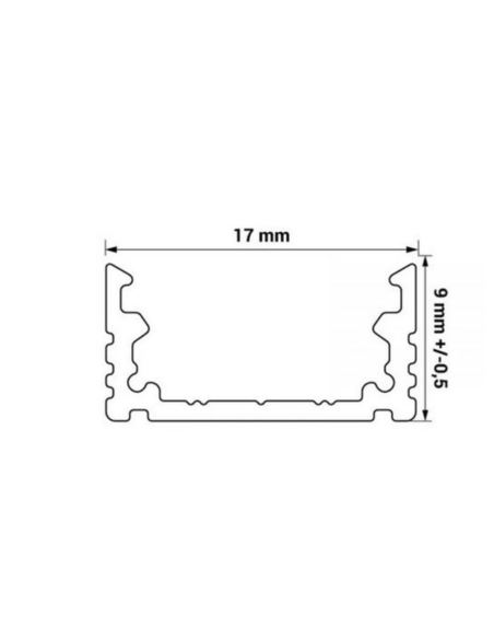 Profil do taśm LED natynkowy 2m AL