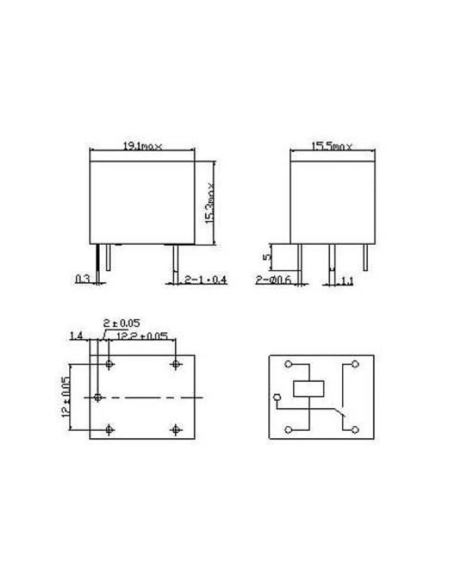 Przekaźnik SONGLE SRD-12VDC-SL-C 12V styki 250VAC