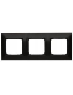 Simon54 Ramka potrójna czarny mat 3 pola