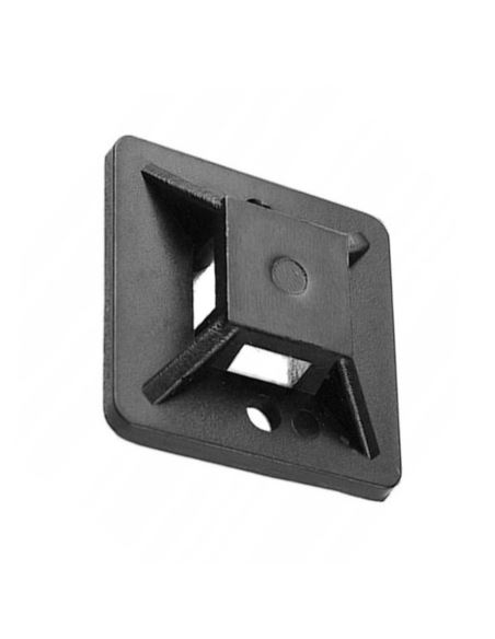 Uchwyt opaski 25x25 samoprzylepny czarny 50szt.
