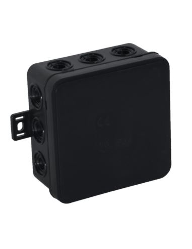 Puszka V6 85x85x41mm n/t IP54 12-wlot.klik czarna