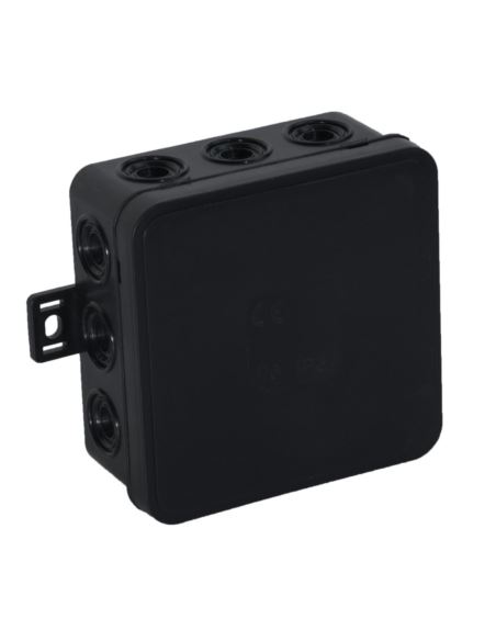 Puszka V6 85x85x41mm n/t IP54 12-wlot.klik czarna