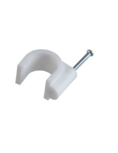 Uchwyt kablowy z gwoździem FLOP-12mm czar (100szt)