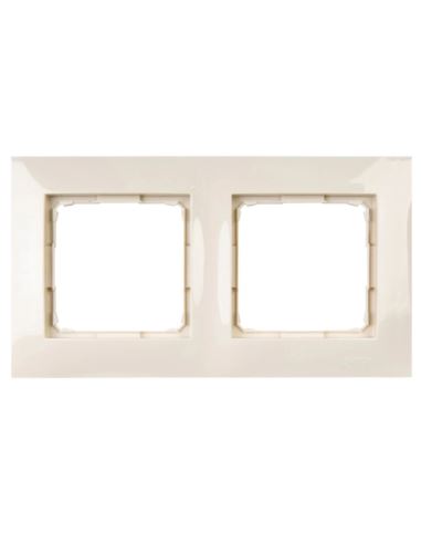 Simon54 Ramka podwójna kremowa 2 pola
