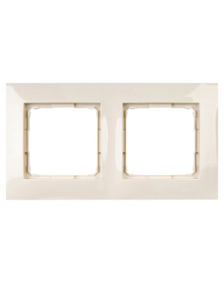 Simon54 Ramka podwójna kremowa 2 pola