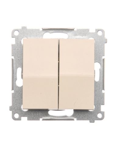 Simon54 Łącznik świecznikowy kremowy podwójny