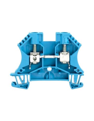 Złączka śrubowa WDU 16 BL niebieska na szynę TH35