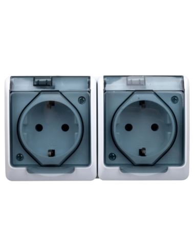 HERMES Gniazdo 0325-01 poj. herm. Schuko 16A IP44