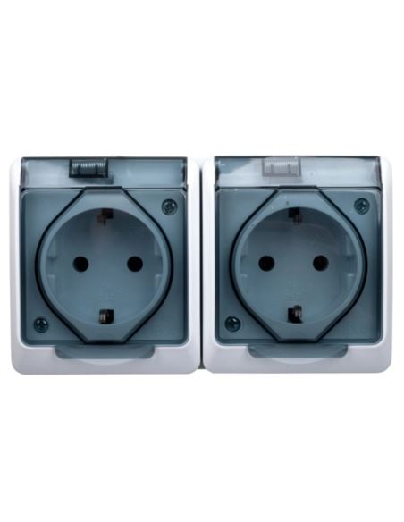 HERMES Gniazdo 0325-01 poj. herm. Schuko 16A IP44