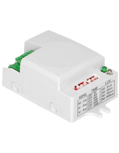 Czujnik ruchu mikrof. reg. zwor. 500W max