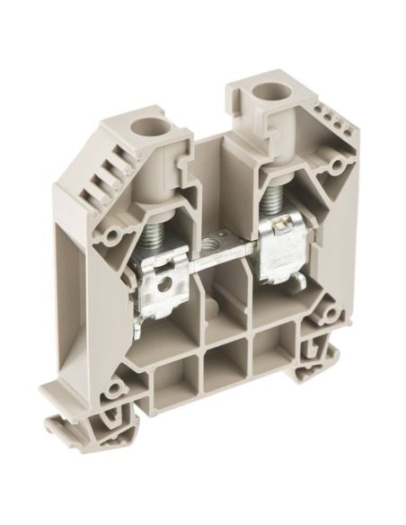 Złączka śrubowa WDU 10 beżowa na szynę TH35